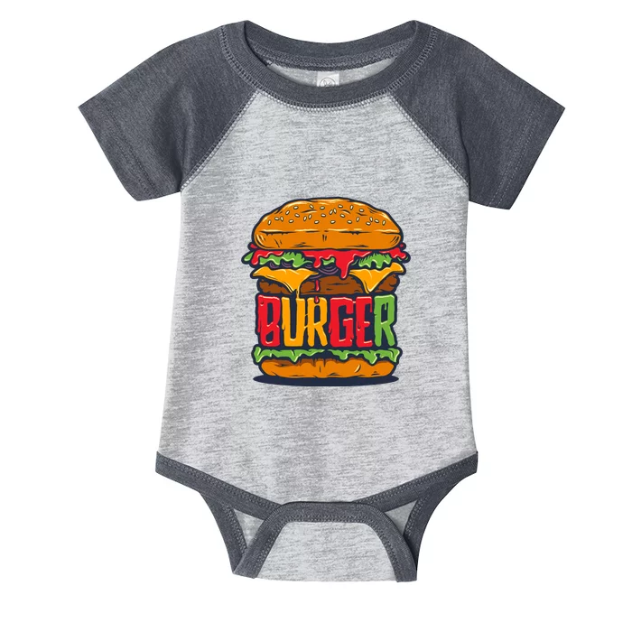 Burger Infant Baby Jersey Bodysuit