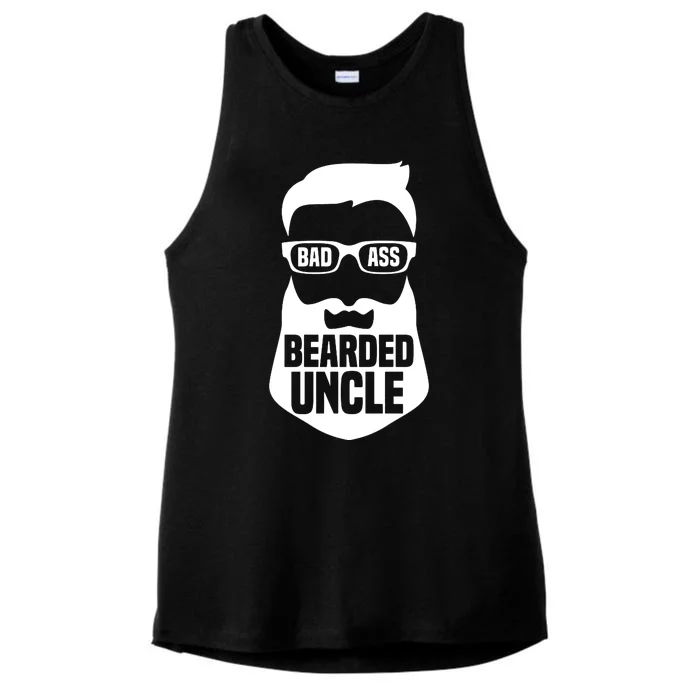 Badass Bearded Uncle Ladies Tri-Blend Wicking Tank