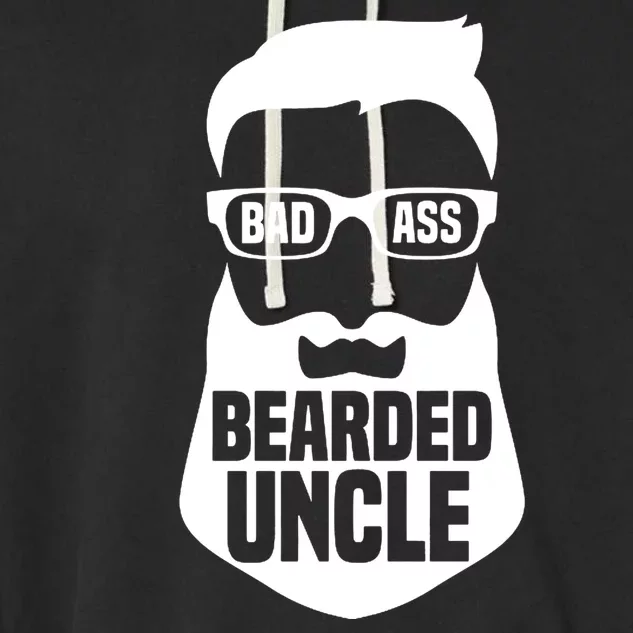 Badass Bearded Uncle Garment-Dyed Fleece Hoodie