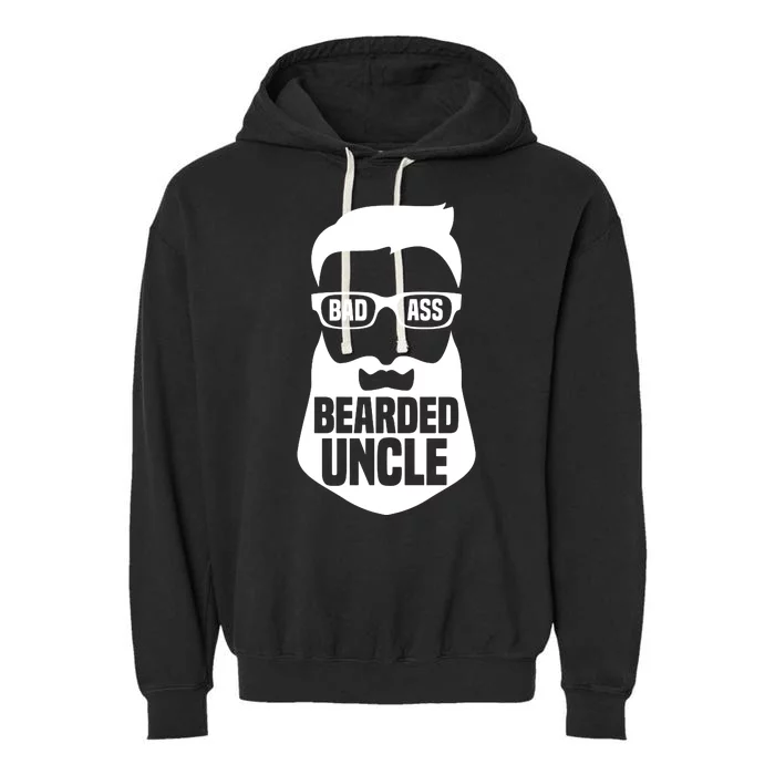 Badass Bearded Uncle Garment-Dyed Fleece Hoodie