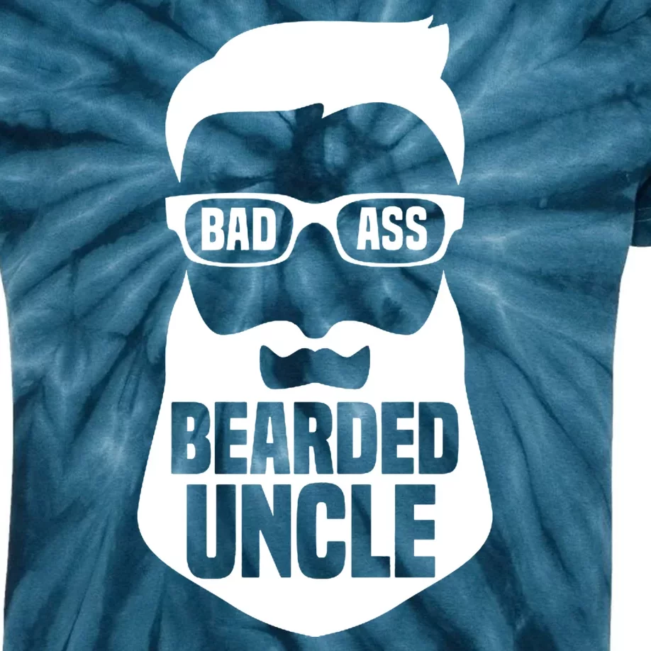 Badass Bearded Uncle Kids Tie-Dye T-Shirt