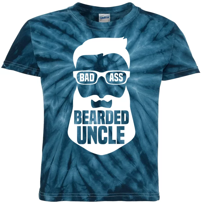 Badass Bearded Uncle Kids Tie-Dye T-Shirt