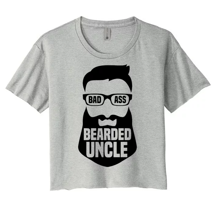 Badass Bearded Uncle Women's Crop Top Tee