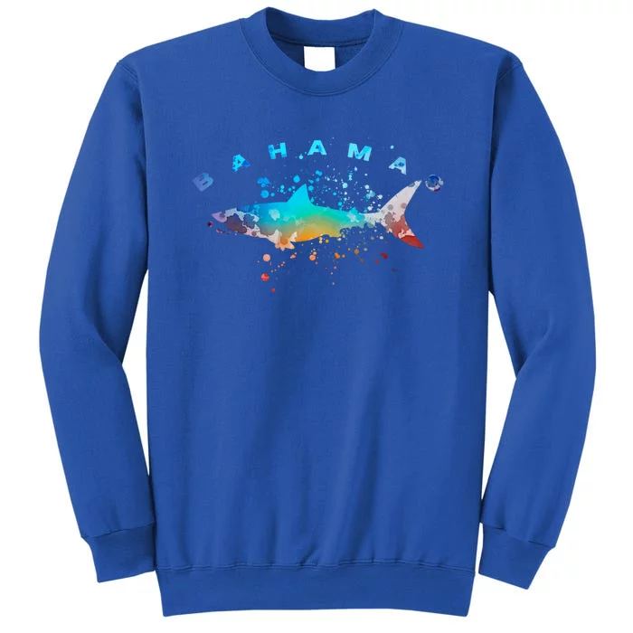 Bahamas Beach Vacation Great White Shark Art Vintage Graphic Gift Sweatshirt