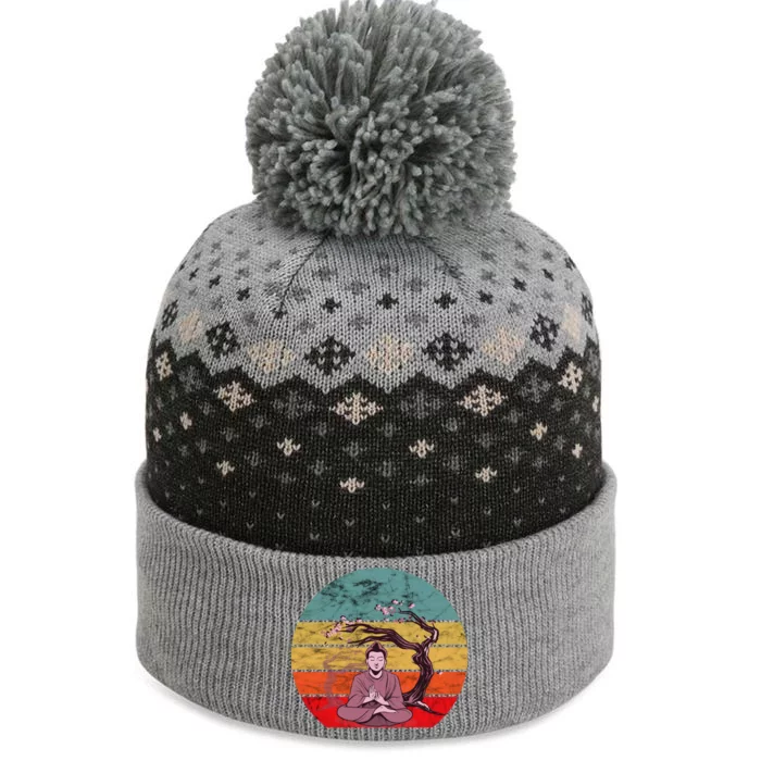 Buddha Buddhist Vajrayana Diwali Shavasana Tra Sunset Cute Gift The Baniff Cuffed Pom Beanie