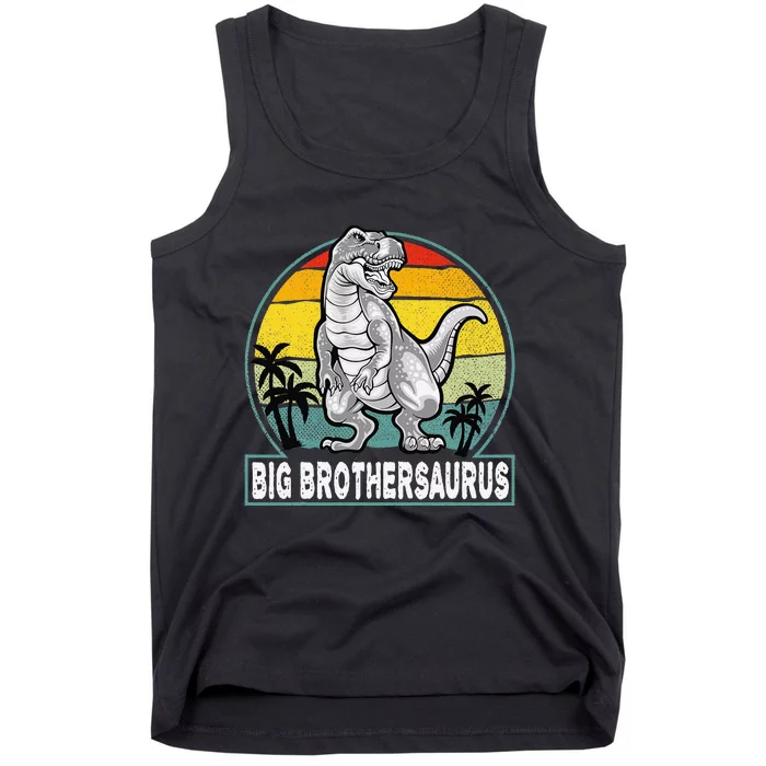 Big Brothersaurus Vintage T Rex Dinosaur Big Brother Saurus Tank Top