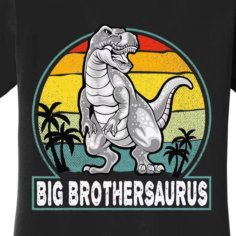 Big Brothersaurus Vintage T Rex Dinosaur Big Brother Saurus Women's T-Shirt