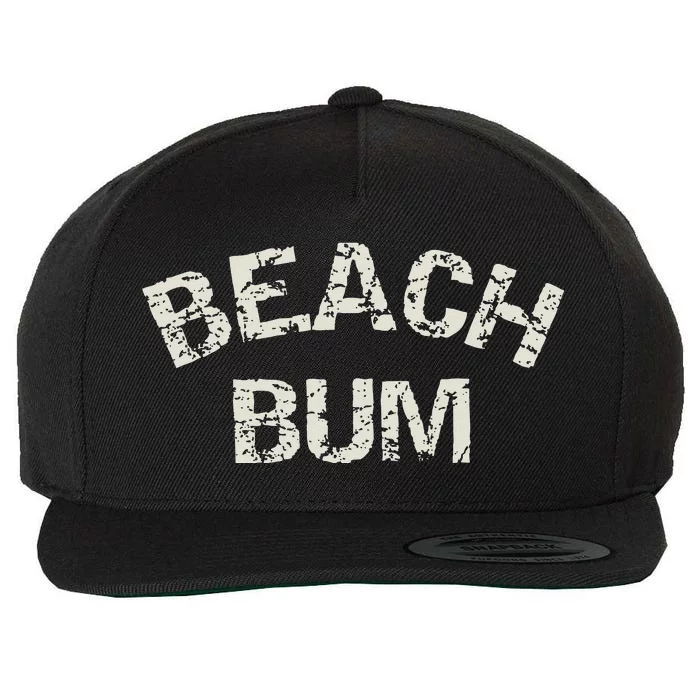 Beach Bum Vacation Beach Wool Snapback Cap