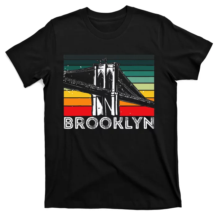 Brooklyn Bridge Vintage New York City Souvenir Ny Usa T-Shirt