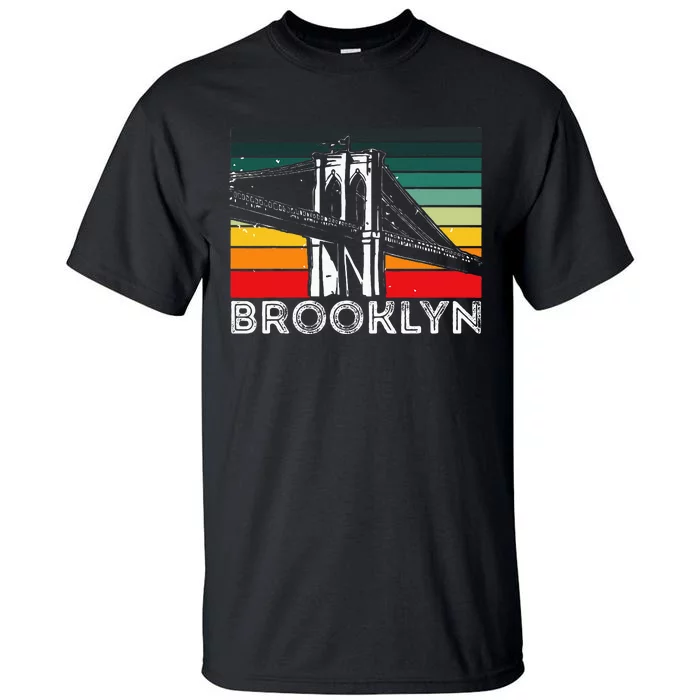 Brooklyn Bridge Vintage New York City Souvenir Ny Usa Tall T-Shirt