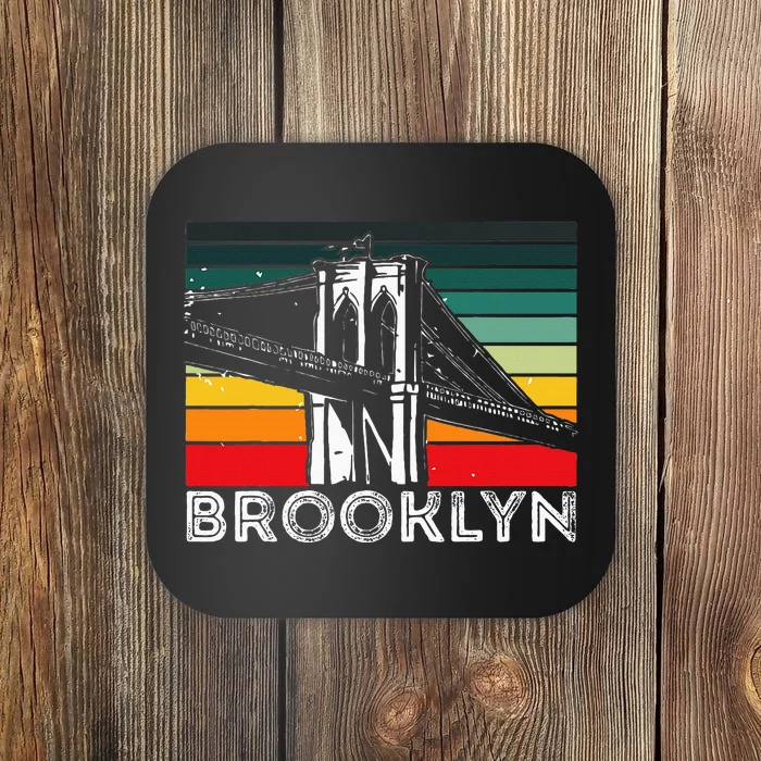 Brooklyn Bridge Vintage New York City Souvenir Ny Usa Coaster