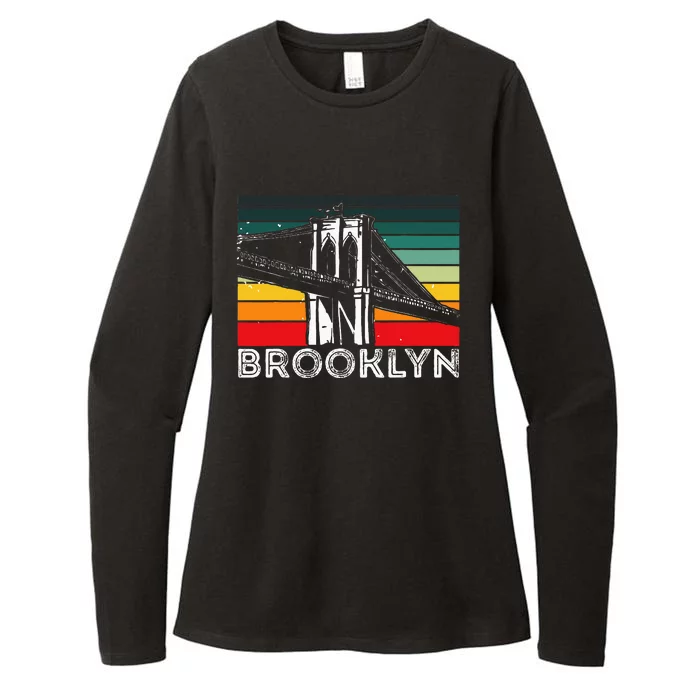 Brooklyn Bridge Vintage New York City Souvenir Ny Usa Womens CVC Long Sleeve Shirt