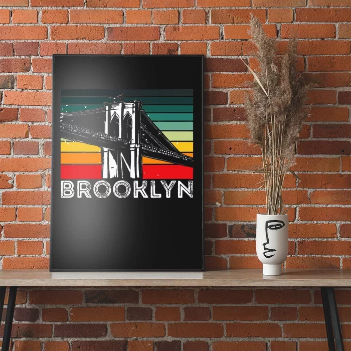 Brooklyn Bridge Vintage New York City Souvenir Ny Usa Poster