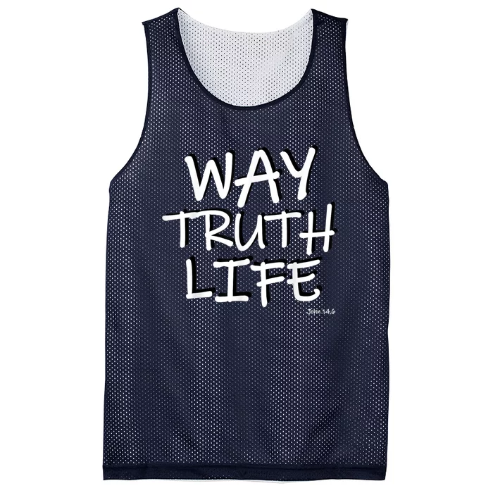 Bible Bible Verse Way Truth Life John 14 6 Mesh Reversible Basketball Jersey Tank