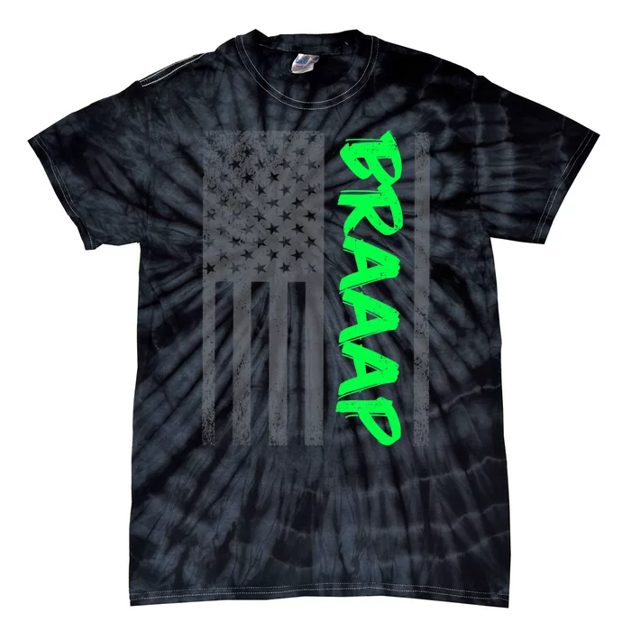 Brap Braap-Braaap Vintage USA Flag Dirt Bike Jet Ski ATV Tie-Dye T-Shirt