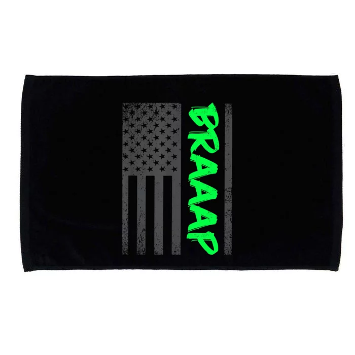 Brap Braap-Braaap Vintage USA Flag Dirt Bike Jet Ski ATV Microfiber Hand Towel