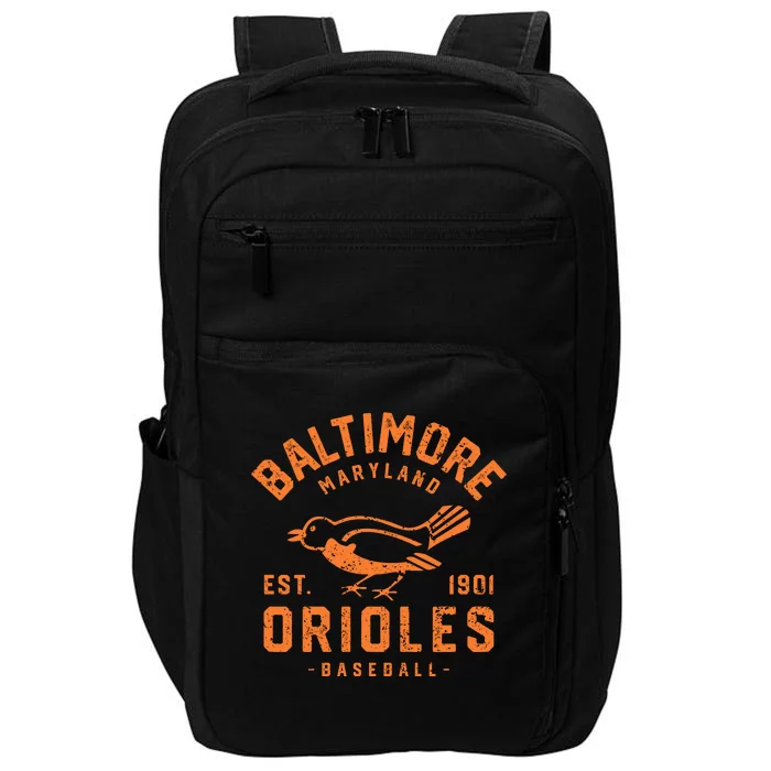 Batimore Baseball Vintage Impact Tech Backpack