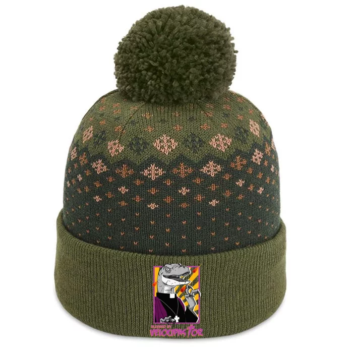 Bless By Velocipastor Cool Dinosaur Parish Priest The Baniff Cuffed Pom Beanie