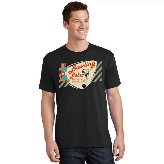 Bowling Babes Vintage Retro Matching Bowling Team T-Shirt