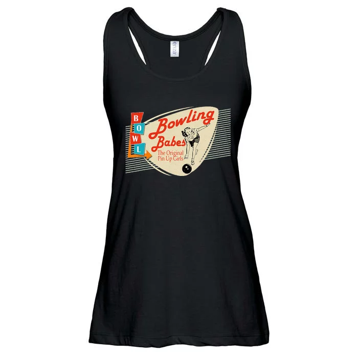 Bowling Babes Vintage Retro Matching Bowling Team Ladies Essential Flowy Tank