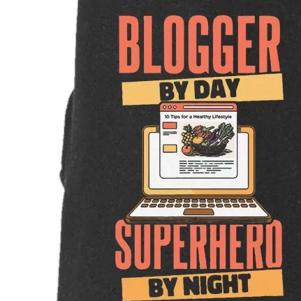 Blog Blogging Vlogging Content Creator Vlogger Blogger Doggie 3-End Fleece Hoodie