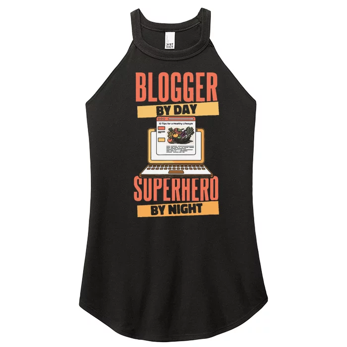 Blog Blogging Vlogging Content Creator Vlogger Blogger Women’s Perfect Tri Rocker Tank