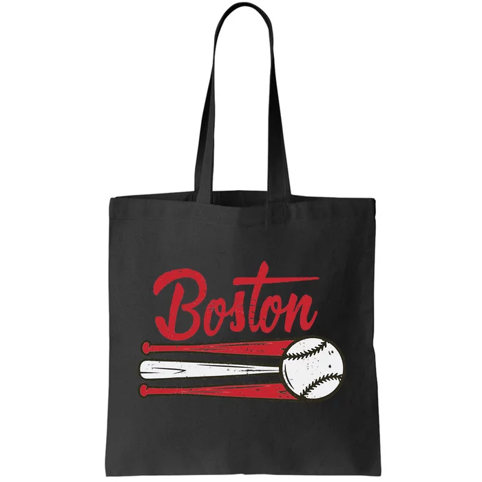 Boston Baseball Vintage Distressed Met At Gameday Tote Bag