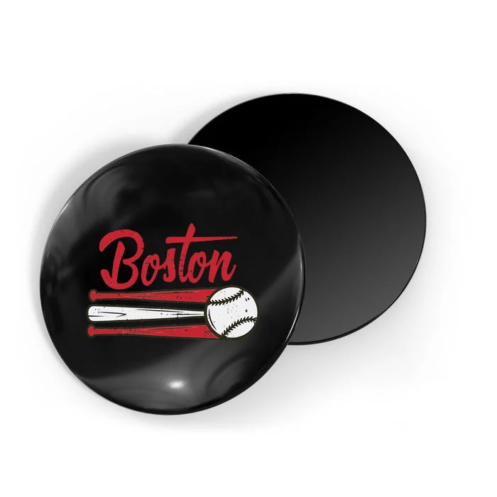 Boston Baseball Vintage Distressed Met At Gameday Magnet