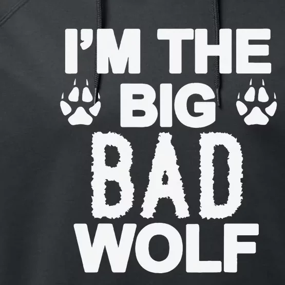 Big Bad Werewolf Wolf Lover Dog Performance Fleece Hoodie