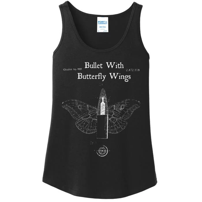 Bullet Butterfly Wings Alternative 90s Rock Music Ladies Essential Tank