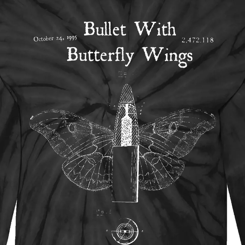 Bullet Butterfly Wings Alternative 90s Rock Music Tie-Dye Long Sleeve Shirt