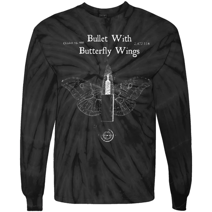 Bullet Butterfly Wings Alternative 90s Rock Music Tie-Dye Long Sleeve Shirt