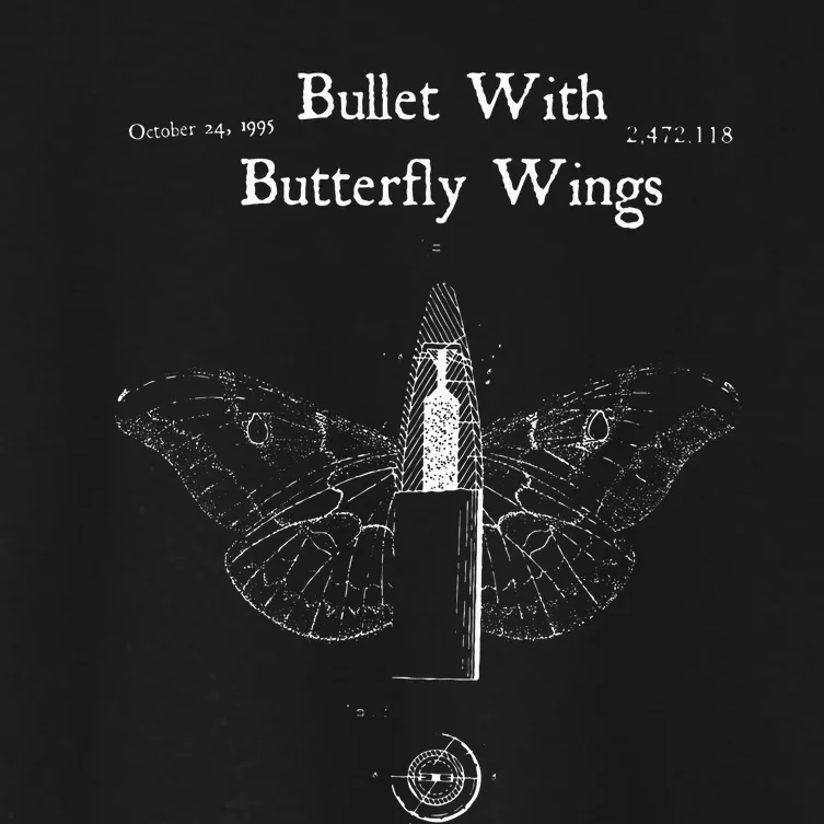 Bullet Butterfly Wings Pumpkins Alternative 90s Rock Music Women's Crop Top Tee