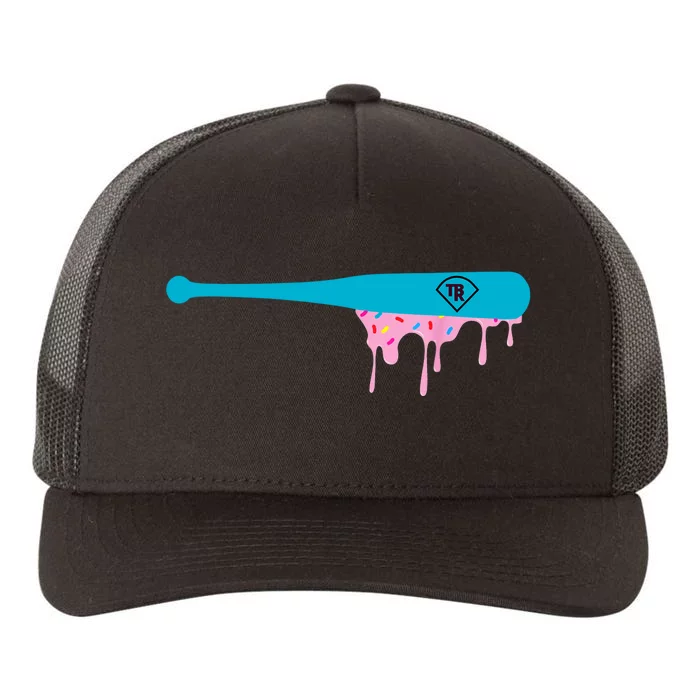 Baseball Bat With Sprinkles Drip Yupoong Adult 5-Panel Trucker Hat