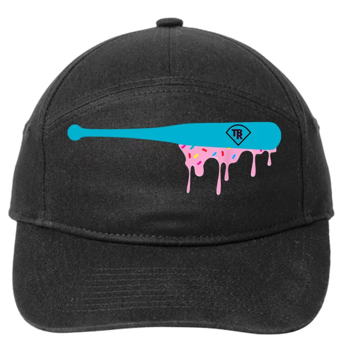 Baseball Bat With Sprinkles Drip 7-Panel Snapback Hat