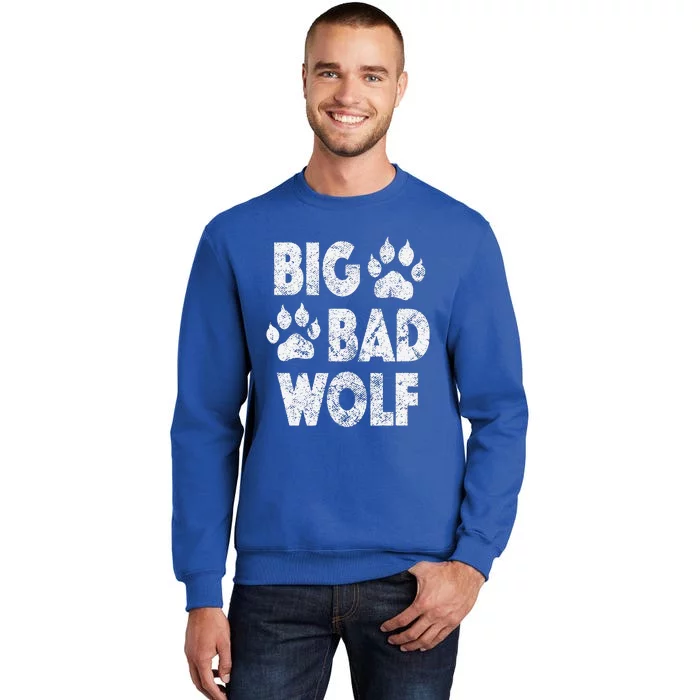 Big Bad Wolf Halloween Costume Paw Print Tall Sweatshirt