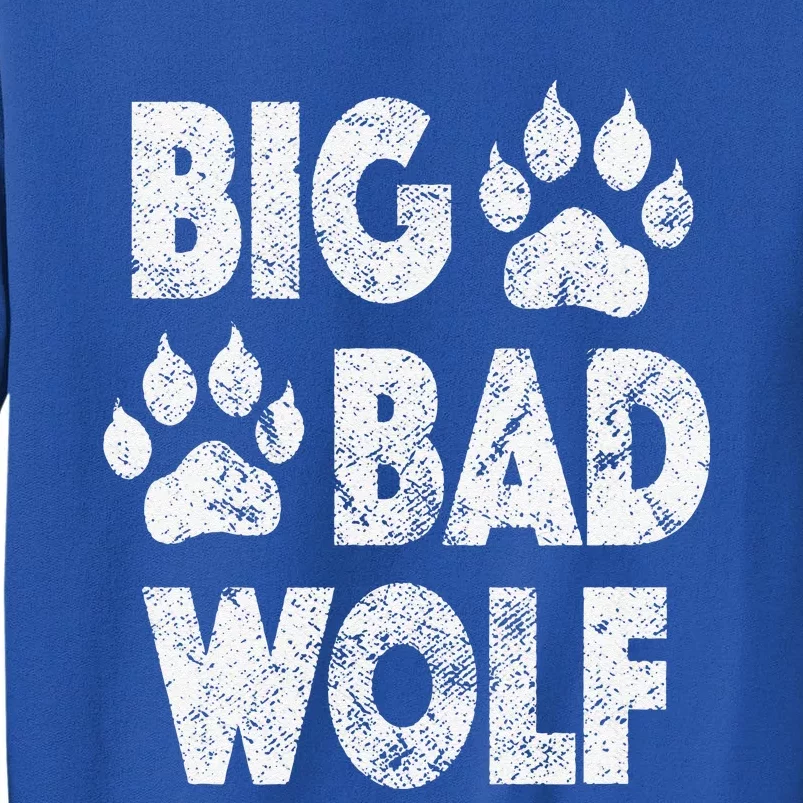 Big Bad Wolf Halloween Costume Paw Print Tall Sweatshirt