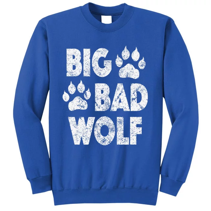 Big Bad Wolf Halloween Costume Paw Print Tall Sweatshirt