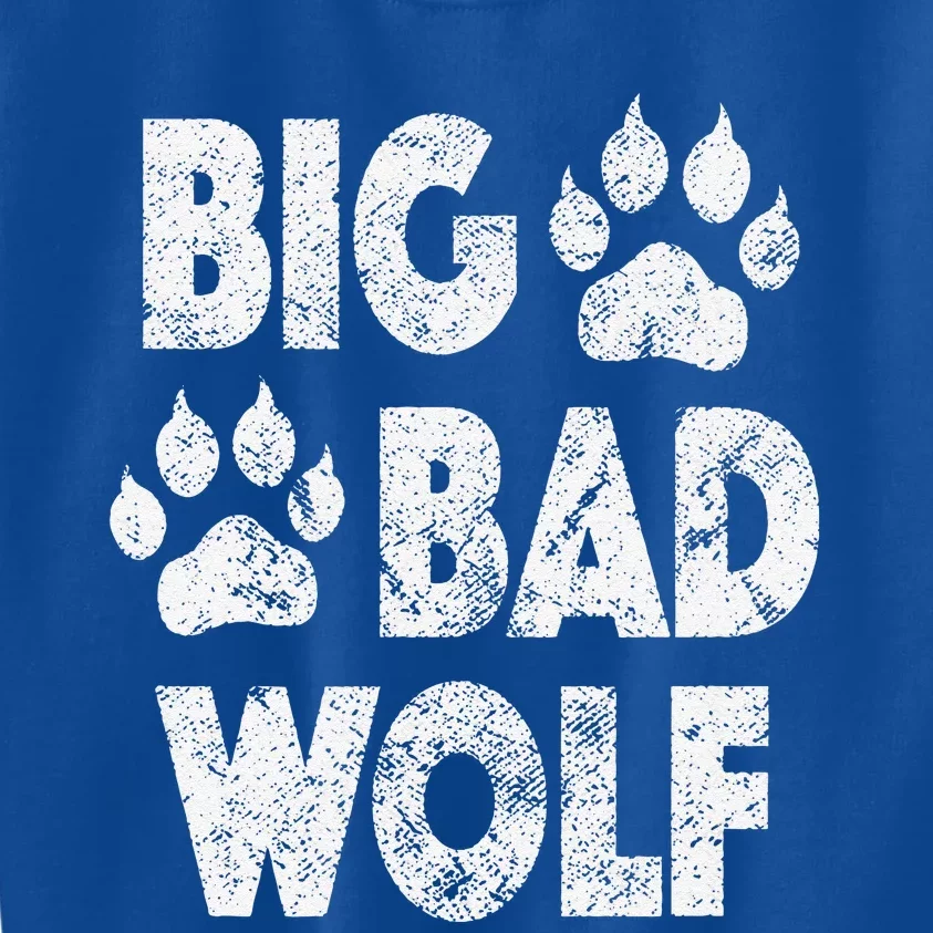 Big Bad Wolf Halloween Costume Paw Print Kids Sweatshirt