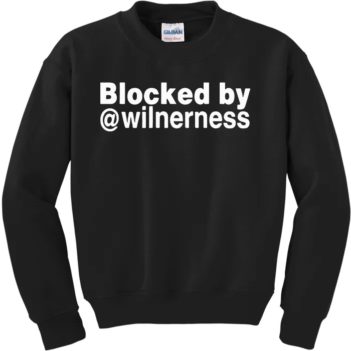 Blocked By Wilnerness Kids Sweatshirt