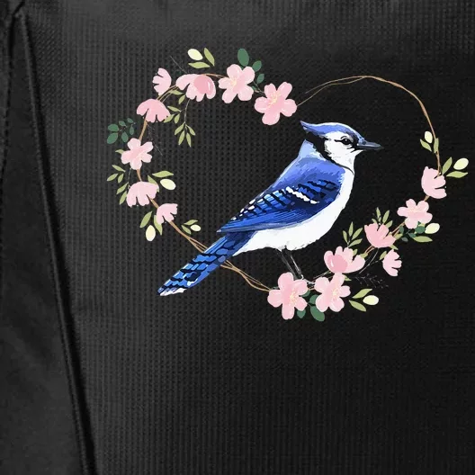 Bird Bird Watching Bird Watcher Birder Blue Jay Flower Heart City Backpack