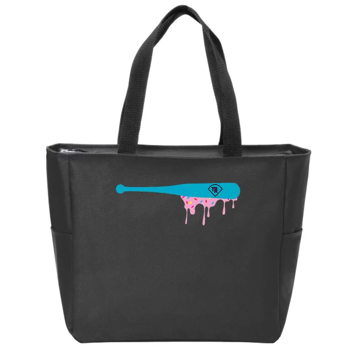 Baseball Bat With Sprinkles Drip Zip Tote Bag