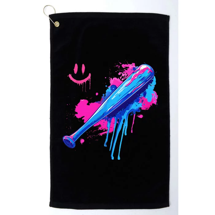 Baseball Bat With Sprinkles Drip Platinum Collection Golf Towel