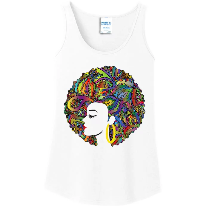 Beautiful Black Woman African American Black History Ladies Essential Tank