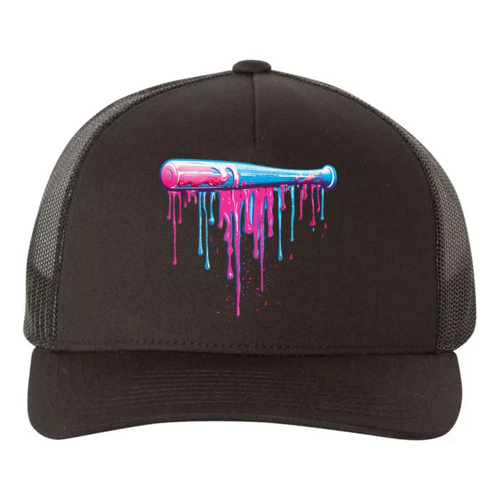 Baseball Bat With Sprinkles Drip Gift Yupoong Adult 5-Panel Trucker Hat