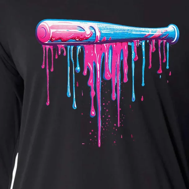 Baseball Bat With Sprinkles Drip Gift Cooling Performance Long Sleeve Crew