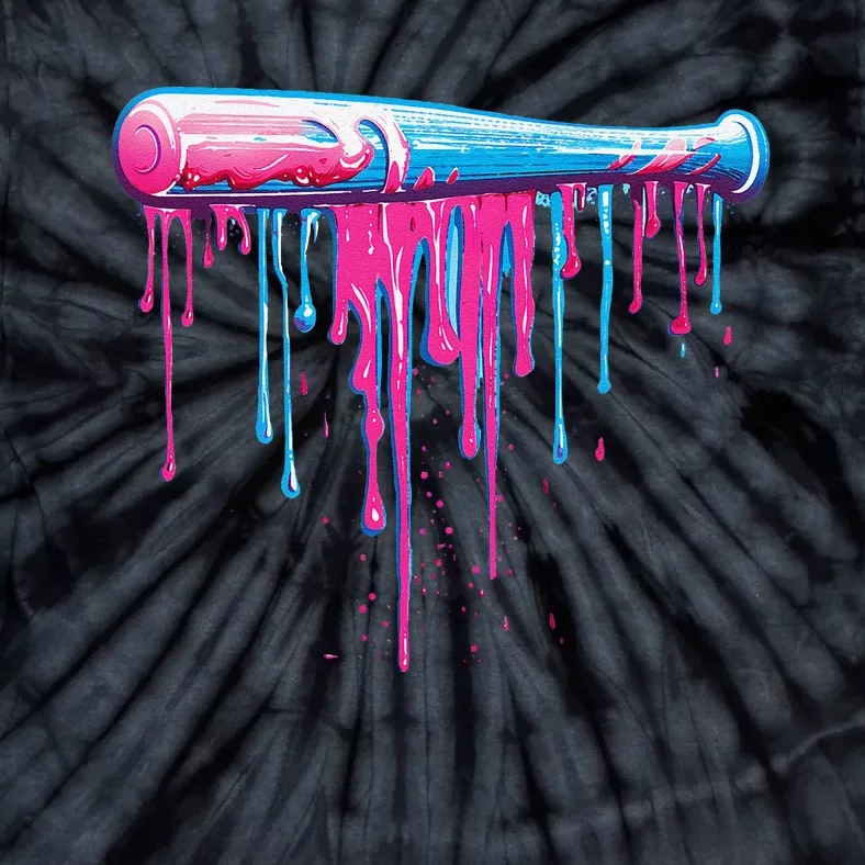 Baseball Bat With Sprinkles Drip Gift Tie-Dye T-Shirt