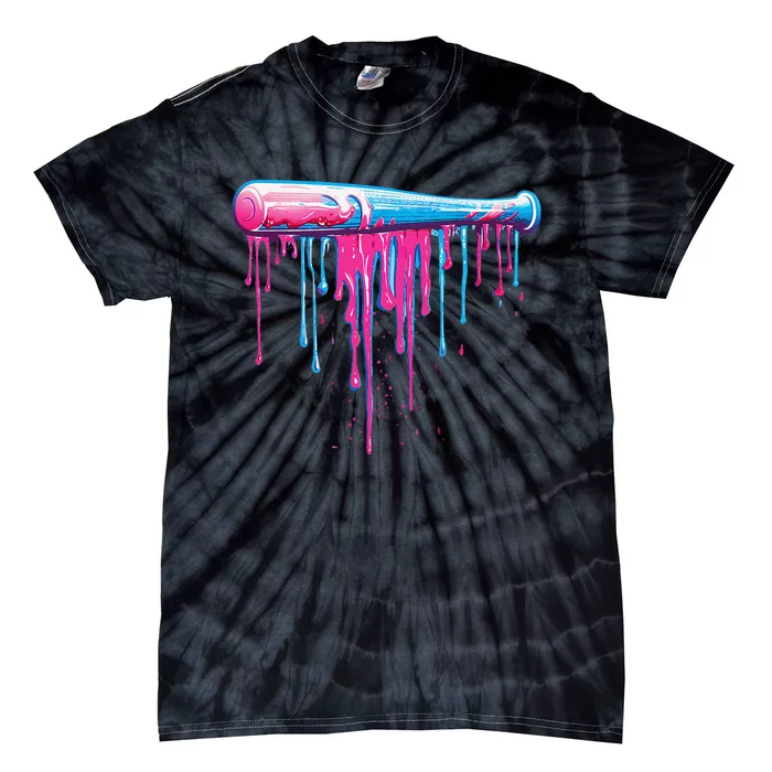 Baseball Bat With Sprinkles Drip Gift Tie-Dye T-Shirt