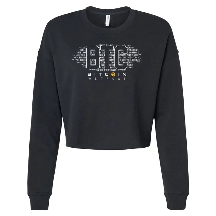 Btc Bitcoin We Trust Cropped Pullover Crew