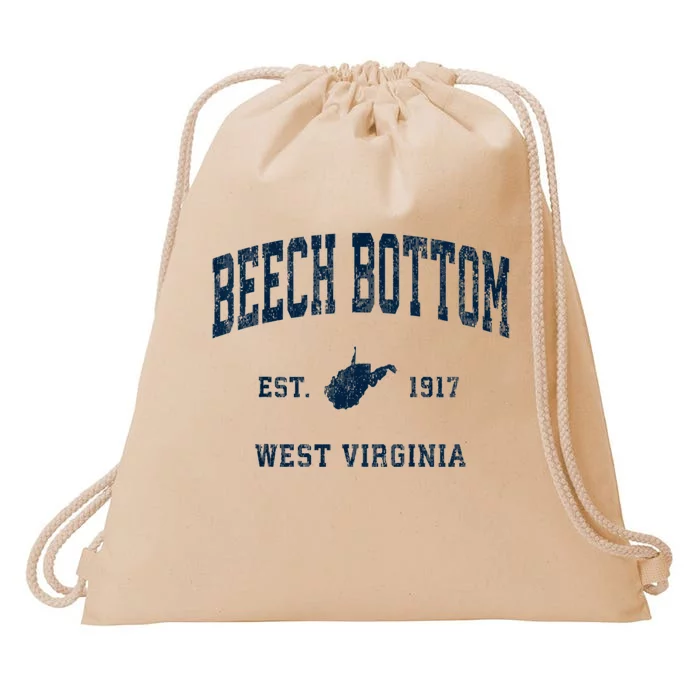 Beech Bottom West Virginia Wv Vintage Athletic Sports Drawstring Bag